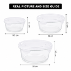 Round Glass Container with Airtight Lid by Limon