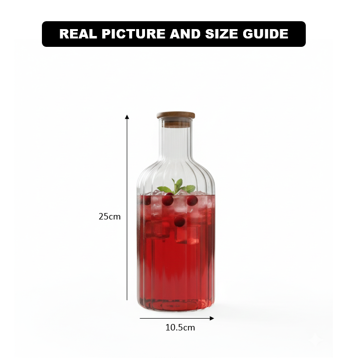 1.4 Liter Glass Carafe with Wooden Lid (2355) by Limon