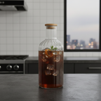 1.4 Liter Glass Carafe with Wooden Lid (2355) by Limon