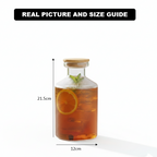 1.35 Liter Glass Carafe with Wooden Lid (2271) by Limon