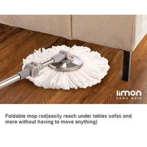 Walkable Spin Mop With Pedal, Handle & Wheel (2022) By Limon