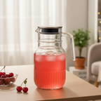 Ribbed 1.5 Liter Glass Pitcher (2375) by Limon