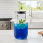 Ribbed 1.5 Liter Glass Pitcher (2375) by Limon