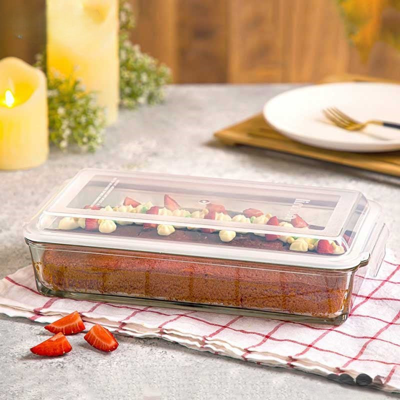 1.4L Rectangle Glass Container with Lid (2050) by Limon