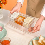 Divido Glass Snack Tray with Lid (2101) by Limon