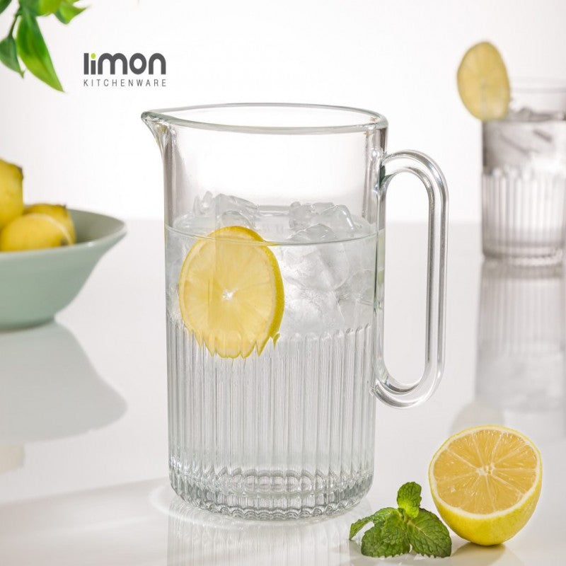 Premium Glass Jug with Handle 1L (2228) by Limon