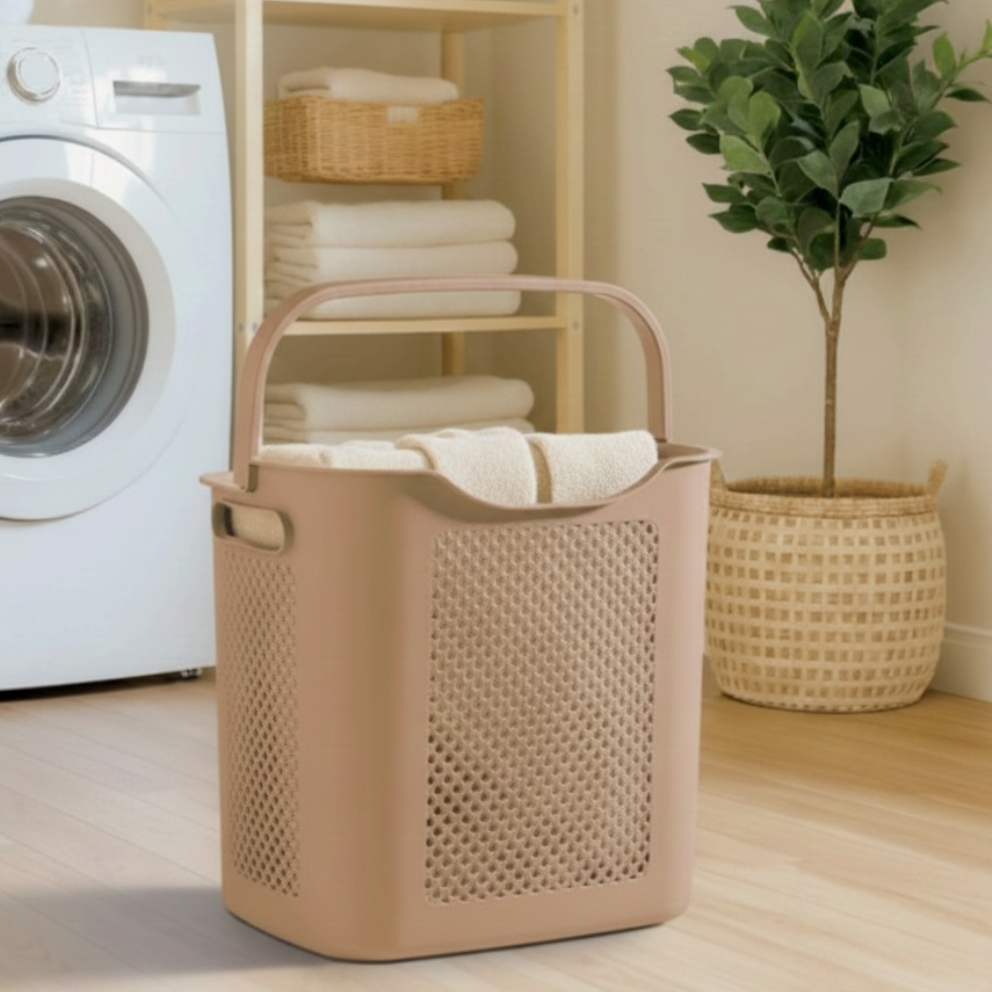 Carry & Store Knitted Design Laundry Basket (2495) by Limon Main image
