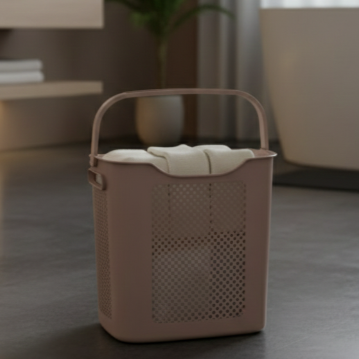 Carry & Store Knitted Design Laundry Basket (2495) by Limon Secondary image