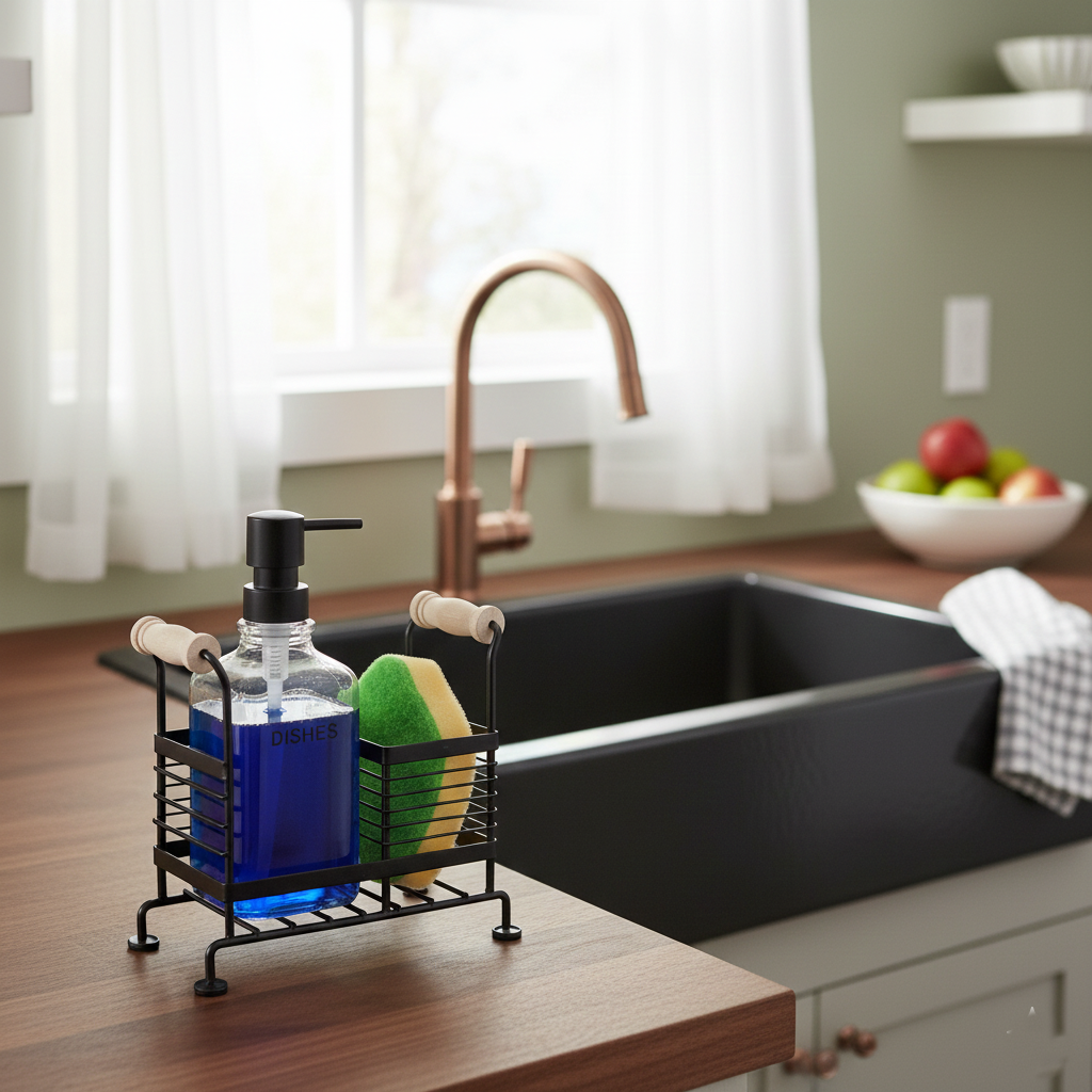 Glass Liquid Dispensers Set with Stand and Sponge by Limon