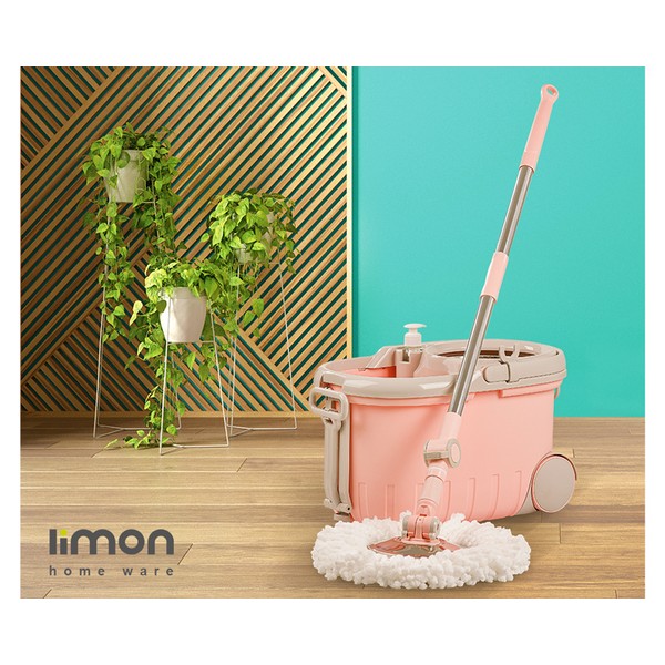 Walkable Spin Mop With Pedal, Handle & Wheel (2022) By Limon