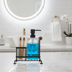 Glass Liquid Dispensers Set with Stand and Sponge by Limon