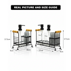 Glass Liquid Dispensers Set with Stand and Sponge by Limon