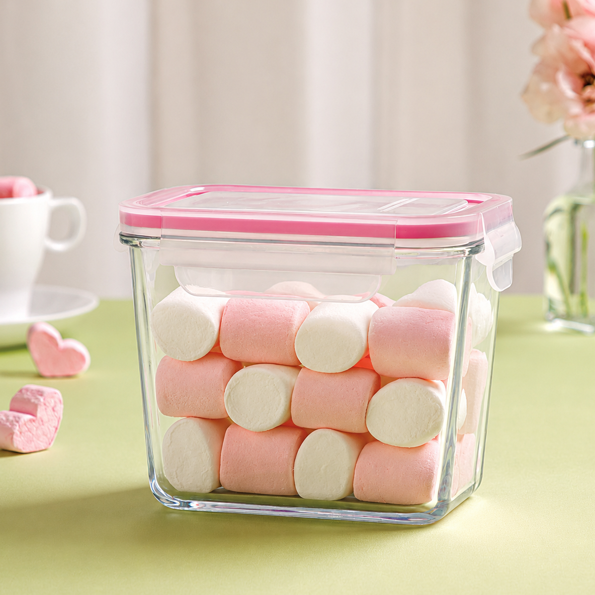 920ml Glass Container with Airtight Lid (2153) by Limon Main image