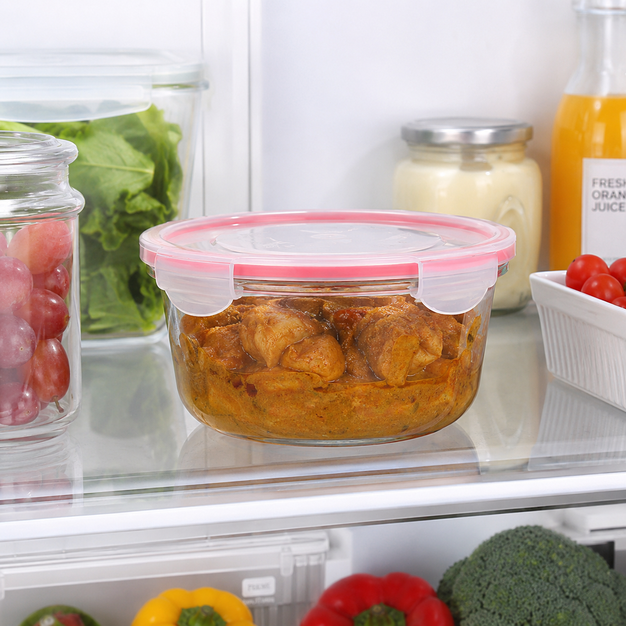 Round Glass Container with Airtight Lid by Limon Main image