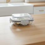 ServeNStore Square Glass Containers with Lids by Limon