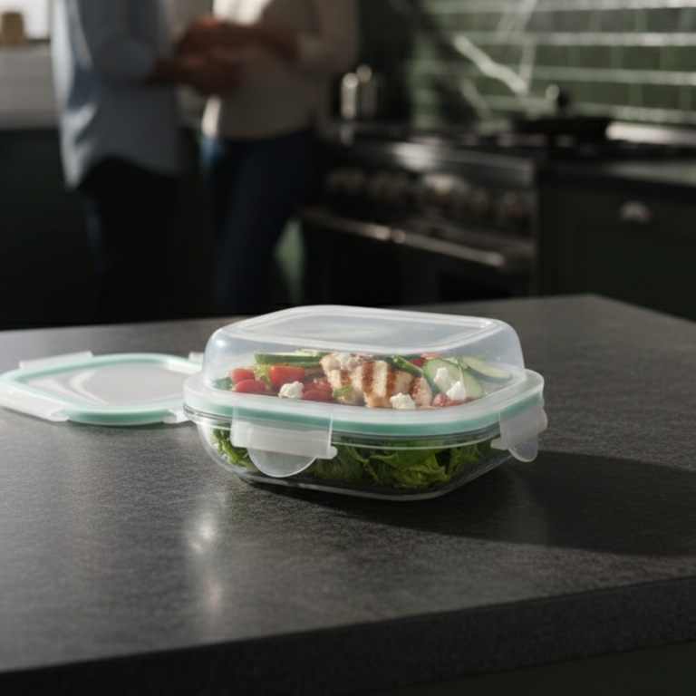 ServeNStore Square Glass Containers with Lids by Limon Secondary image