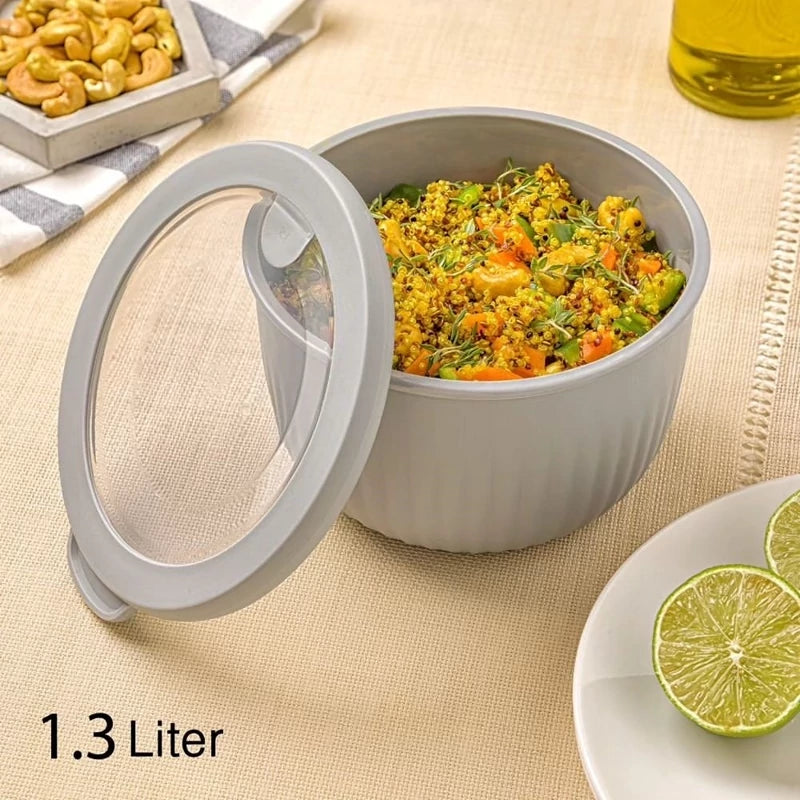 PureVent Stackable 3-Pcs Bowl Set with Vented Lid (2233) by Limon