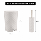 4.5L Patterned Dustbin & Brush Set (1822) by Limon