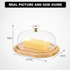 Wooden Butter Dish with Acrylic Lid (2161) by Limon