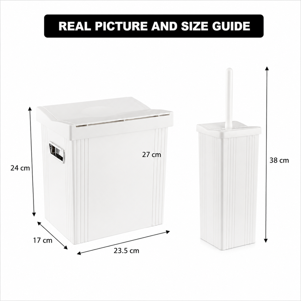 2-Pcs Dustbin with Brush (1822) by Limon