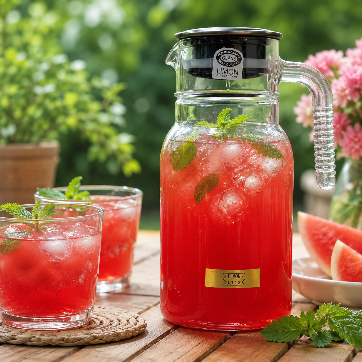 Clear 1 Liter Glass Pitcher (2349) by Limon Secondary image