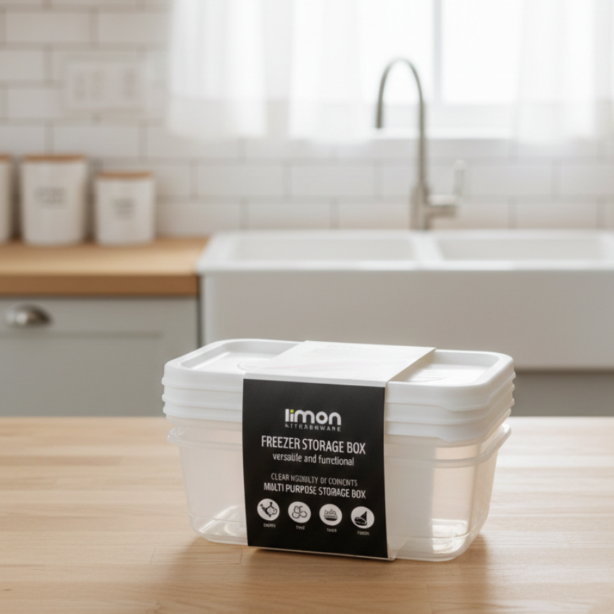 FrostVault 3-Pcs Freezer Storage Boxes by Limon