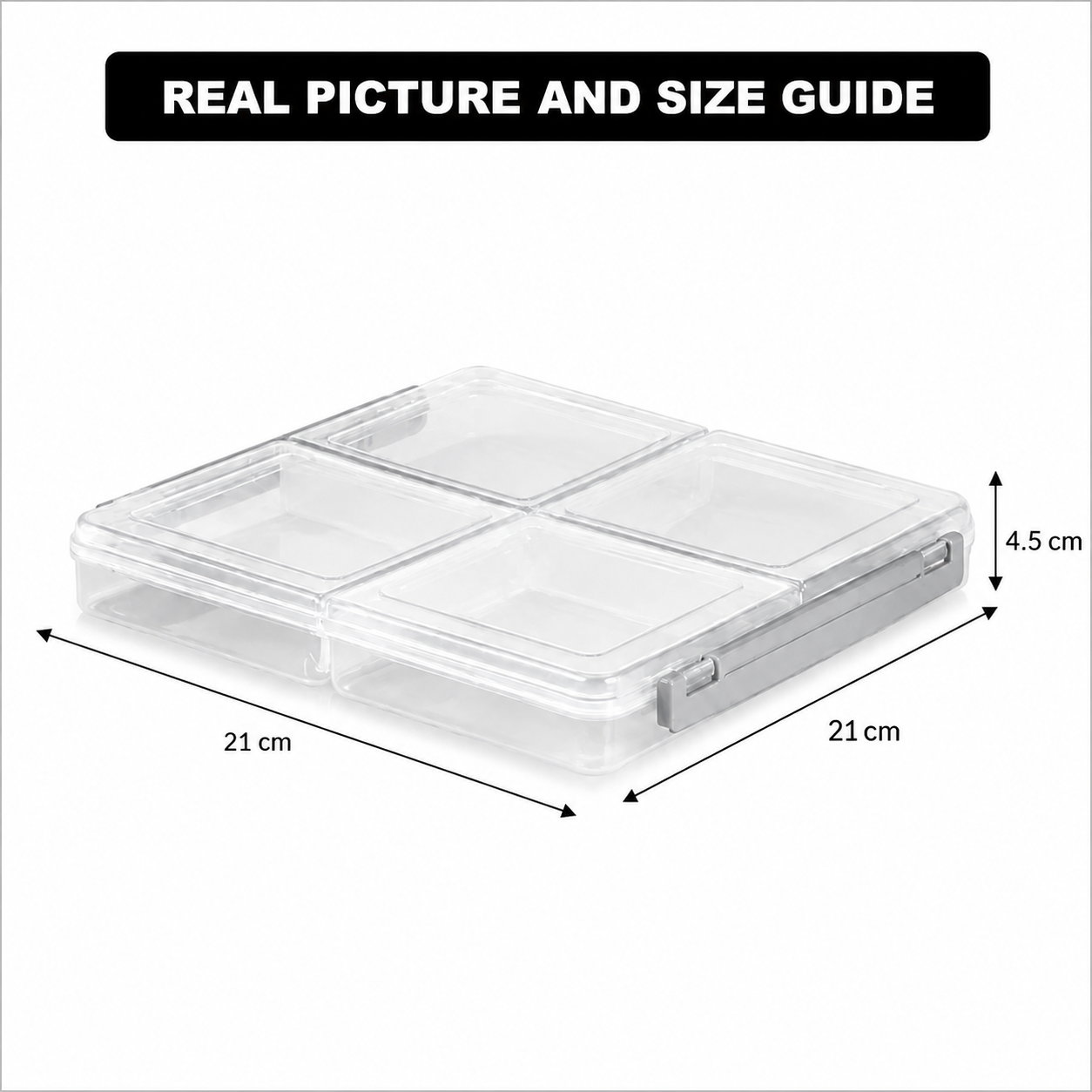 4 Section Freezer Box with Lid (22835) by Limon