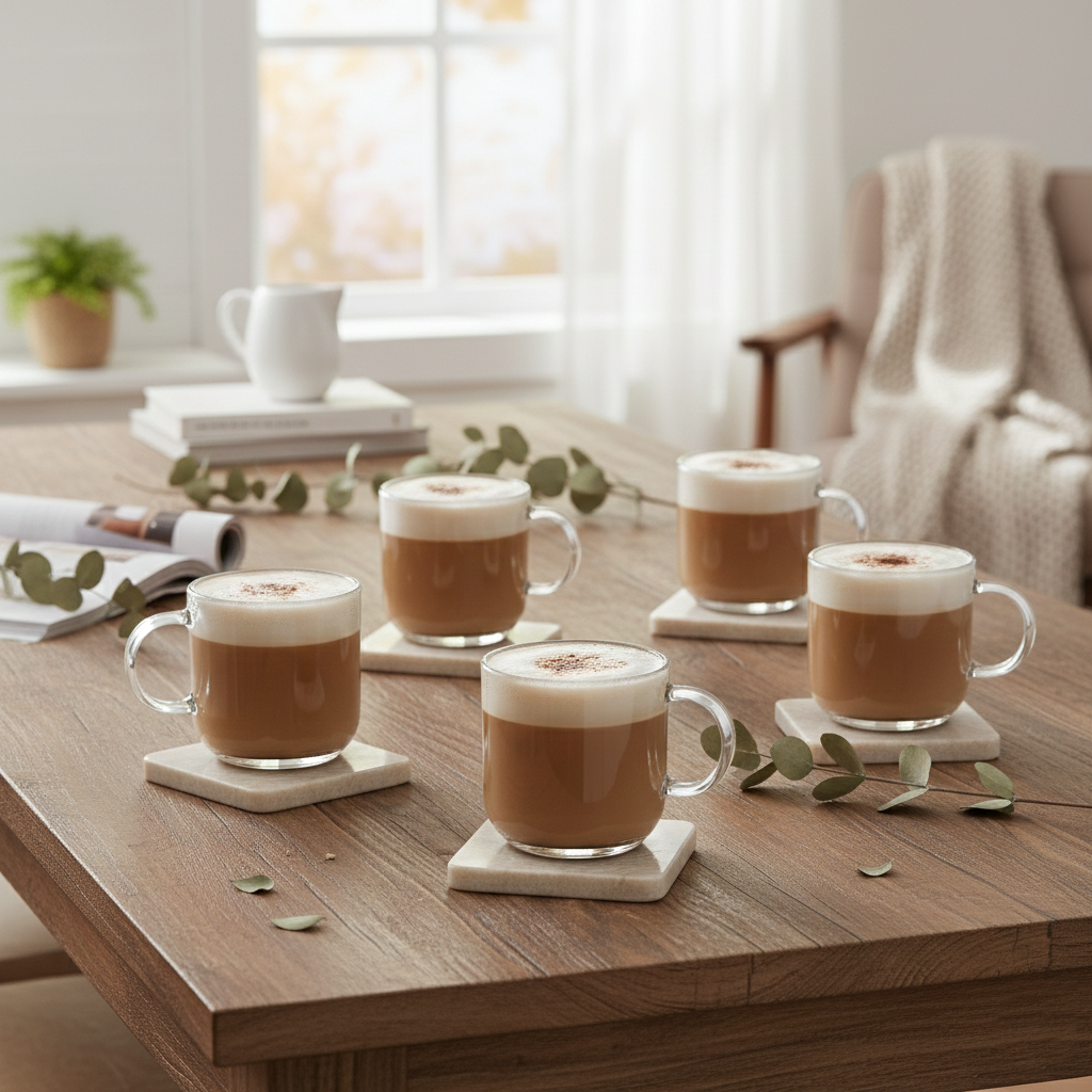 TeaLuxe 6‑Pcs Glass Tea Cup Set (2481) by Limon