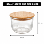 470ml Fluted Design Airtight Glass Bowl (2175) by Limon