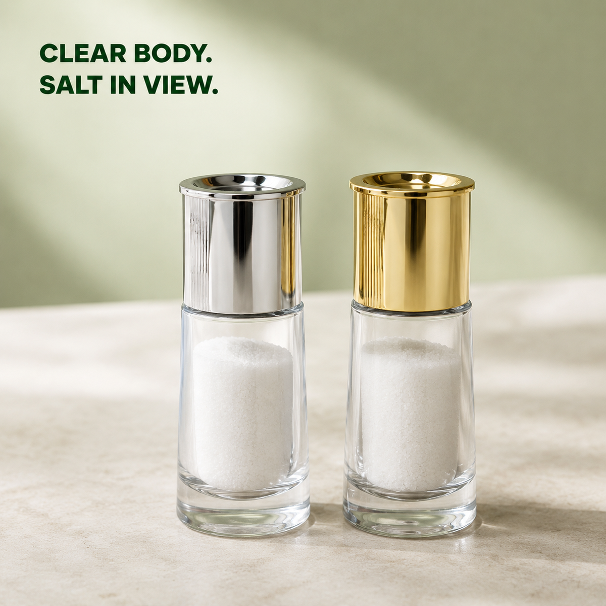 24-Piece Dual-Finish Salt Shaker Set (1516) by Limon