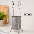 Stainless Steel Hanging Cutlery Holder (2071) by Limon