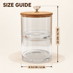 Double-Layer Premium Candy Jar with Wooden Lid (2167) by Limon