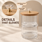 Double-Layer Premium Candy Jar with Wooden Lid (2167) by Limon