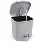 3L Bamboo-Pattern Foot Pedal Dustbin (2064) by Limon