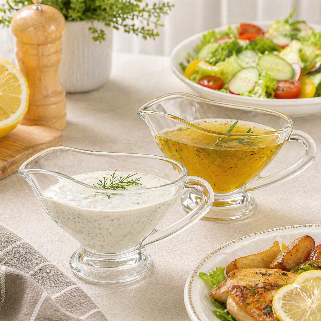 2-Pcs Sauce Dipping & Serving Glass Bowls (2356) by Limon Secondary image