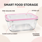 Rectangular Glass Container with Lid by Limon