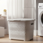 Laundry Basket With Lid & Side Grip (1512) by Limon