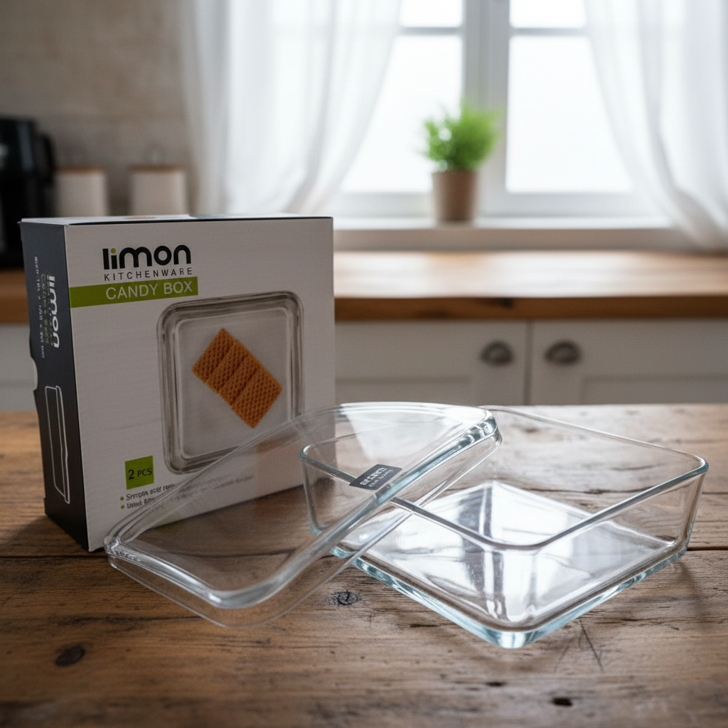 CrystalVault Glass Snacks Box (2154) By Limon