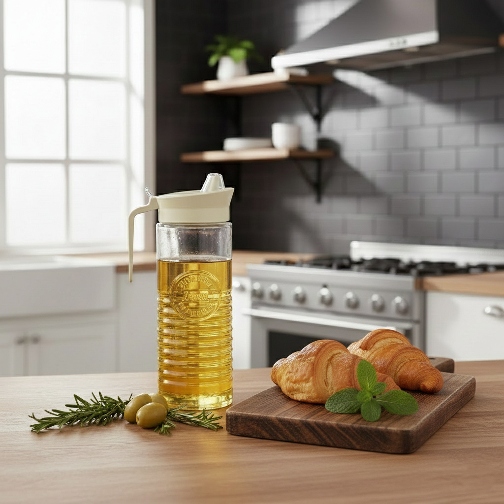 Rustic Design Glass Oil Bottle by Limon