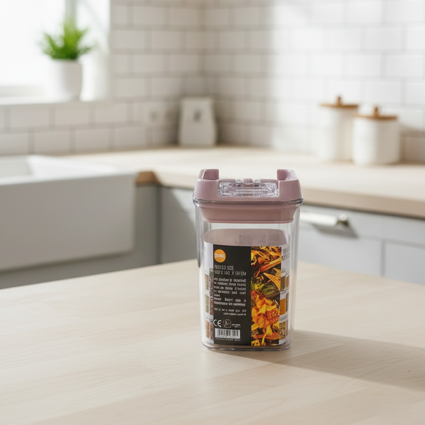 Multi-Use Square Airtight Jar 270ML (1746) by Limon Secondary image