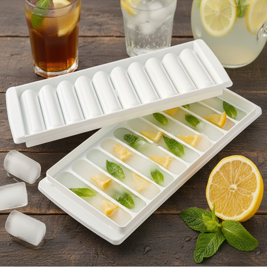 10-Grid FreezeVault Ice Cube Tray with Lid (1838) by Limon