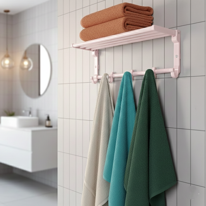 Towel & Clothes Rack with Adjustable Hangers (1940) by Limon