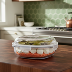 ServeNStore Square Glass Containers with Lids by Limon