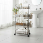 4-Tier Acrylic Utility Rolling Trolley (2374) by Limon