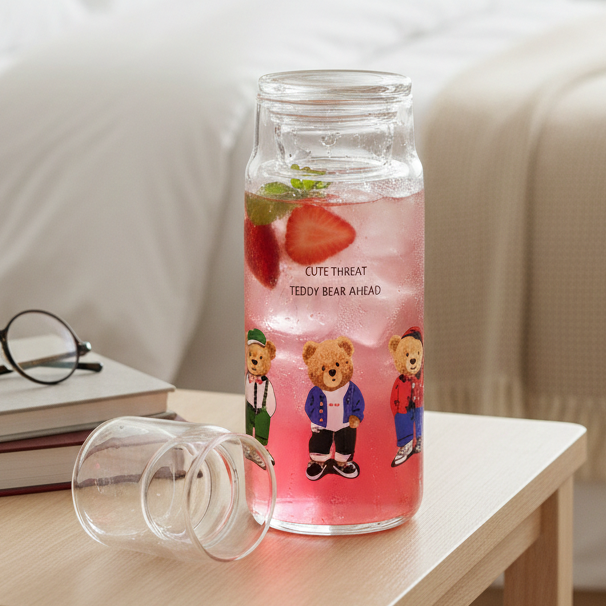 Printed 800ml Glass Carafe (2358) by Limon