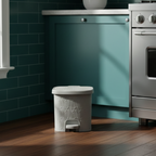 6L Bamboo-Style Dustbin with Pedal (2065) by Limon