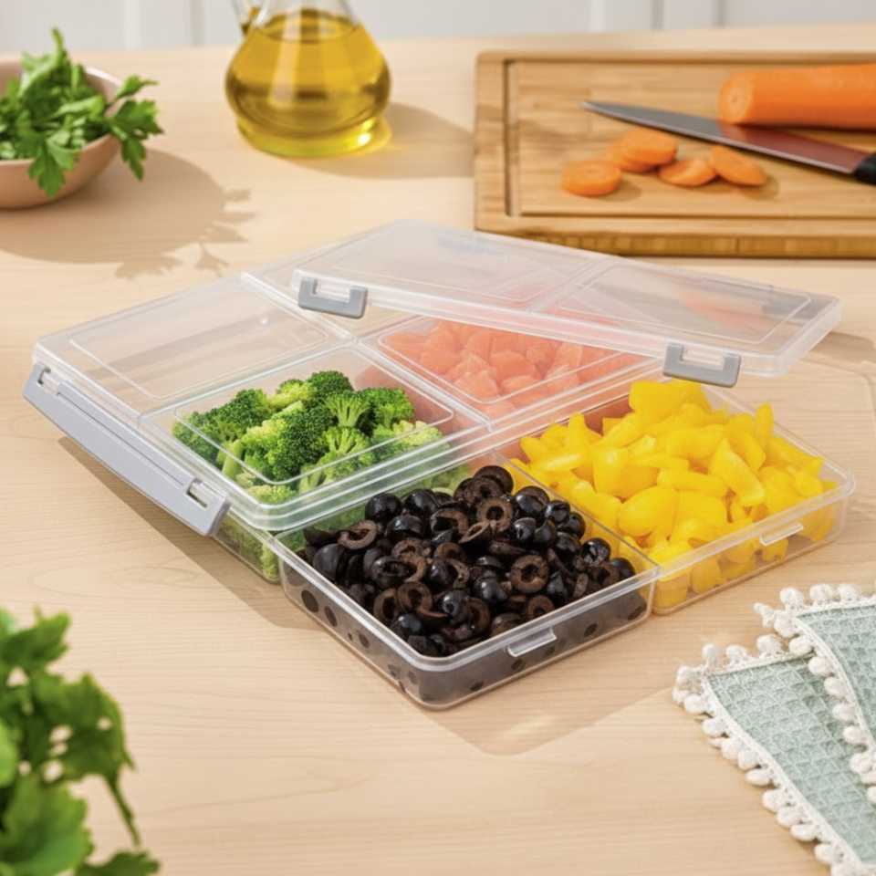 4 Section Freezer Box with Lid (11435) by Limon