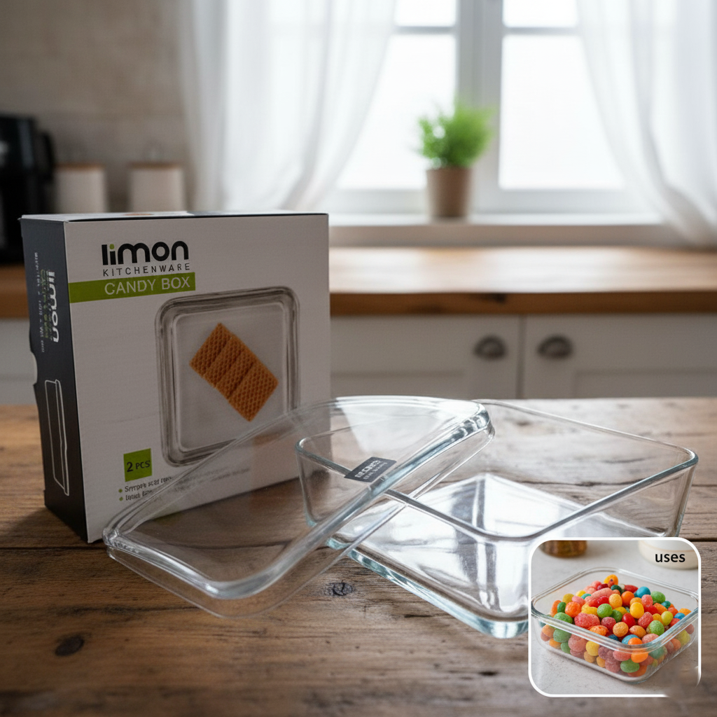 CrystalVault Glass Snacks Box (2154) By Limon