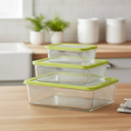 3-Pcs Unbreakable Glass Container Set (2100) by Limon