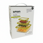 3-Pcs Unbreakable Glass Container Set (2100) by Limon